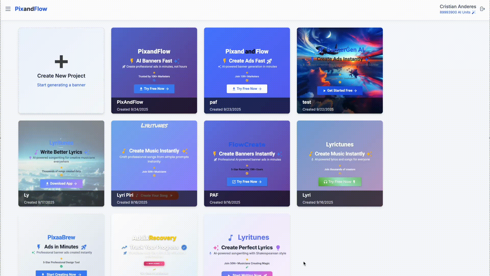 Watch PixandFlow create professional banner ads in 10 seconds